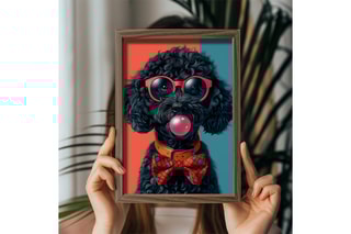 Peinture décorative encadrée en MDF Wilfried3 - 35 x 47 cm