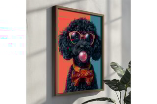 Peinture décorative encadrée en MDF Wilfried3 - 35 x 47 cm
