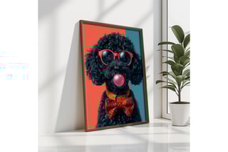 Peinture décorative encadrée en MDF Wilfried3 - 35 x 47 cm