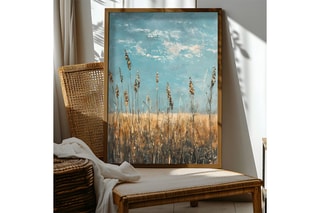 Peinture décorative encadrée en MDF Marcelline - 50 x 70 cm