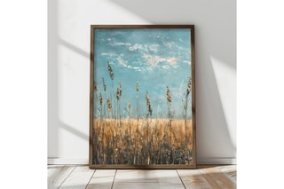 Peinture décorative encadrée en MDF Marcelline - 50 x 70 cm