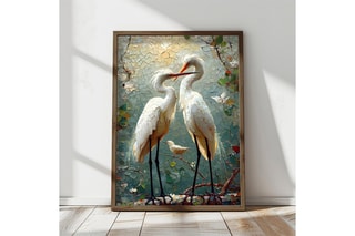 Peinture décorative encadrée en MDF Yves - 50 x 70 cm