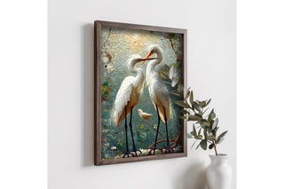 Peinture décorative encadrée en MDF Yves - 50 x 70 cm