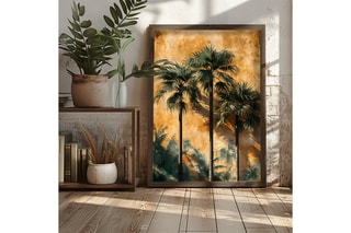 Peinture décorative encadrée en MDF Igor - 50 x 70 cm