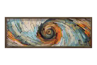 Peinture décorative encadrée en MDF Sophie2 - 120 x 40 cm