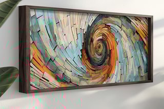 Peinture décorative encadrée en MDF Sophie2 - 120 x 40 cm