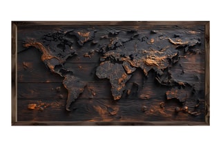 Peinture décorative encadrée en MDF Dorian - 120 x 60 cm