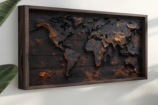 Peinture décorative encadrée en MDF Dorian - 120 x 60 cm