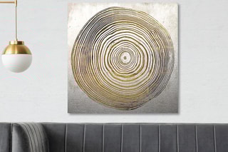 Peinture décorative sur toile Séverine2 - 70 x 70 cm 