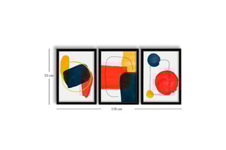 3 tableaux en MDF Hugo - 38 x 53 cm