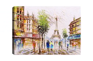 Peinture décorative sur toile Sidonie - 100 x 70 cm