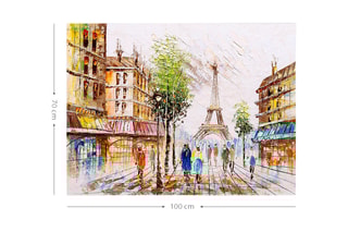 Peinture décorative sur toile Sidonie - 100 x 70 cm