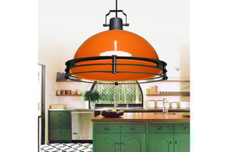 Suspension LED Ayd - Orange et noir