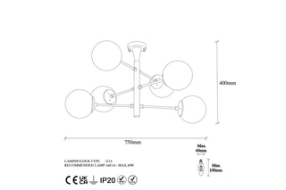 Suspension Arge - Doré