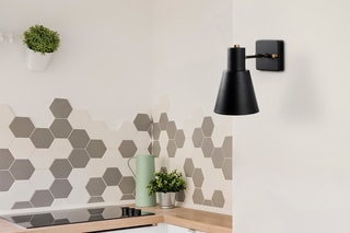 Applique murale Funnel - Noir et doré