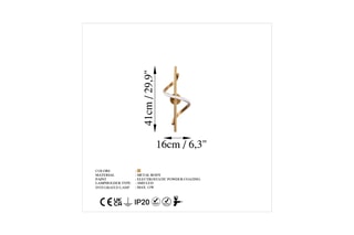 Applique murale LED Likma - Doré