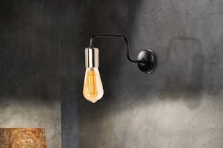Applique murale Denge - Noir et nickel