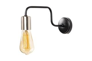 Applique murale Denge - Noir et nickel