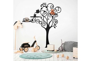 Porte manteau mural Agaç - Noir
