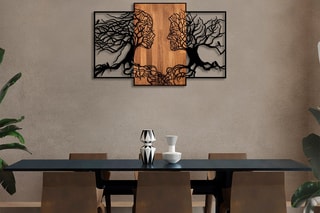 Décoration murale en bois - Naturel et noir