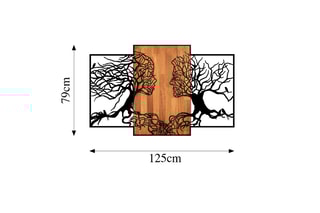 Décoration murale en bois - Naturel et noir