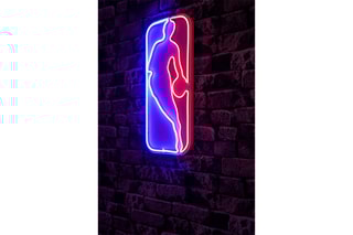 Néon mural fluorescent The Logo Jerry West - Bleu et rouge
