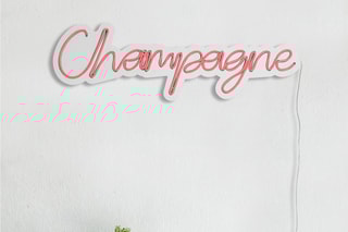 Néon mural fluorescent Champagne Rose