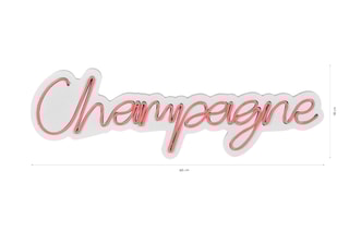 Néon mural fluorescent Champagne Rose