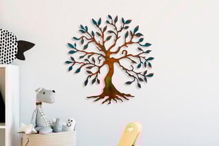 Décoration murale - Marron et vert foncé