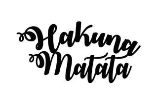 Décoration murale Hakuna Matata - 70 x 35 cm - Noir