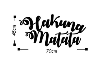 Décoration murale Hakuna Matata - 70 x 35 cm - Noir