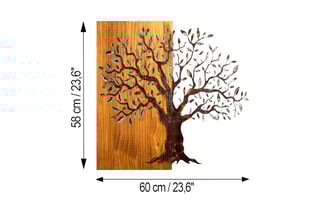 Décoration murale Arbre - Naturel et noir