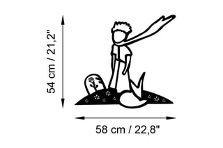 Décoration murale Le Petit Prince - Noir
