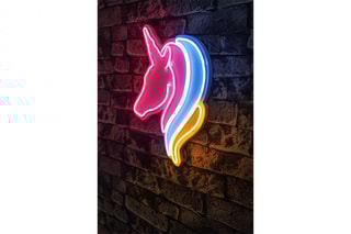Décoration murale LED Unicorn 
Rose et bleu