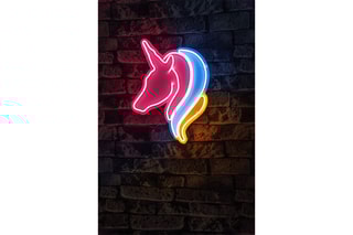 Décoration murale LED Unicorn 
Rose et bleu
