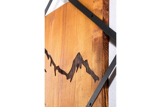 Décoration murale Mountain 2 en bois - Noir et marron