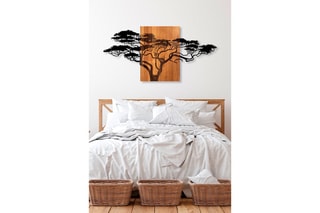 Décoration murale - 144 x 70 cm - Naturel et noir