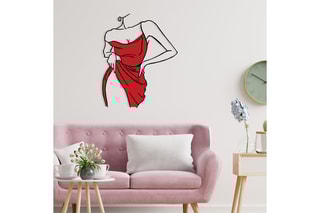 Décoration murale Natalie - Noir et rouge