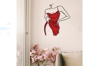 Décoration murale Natalie - Noir et rouge