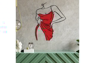 Décoration murale Natalie - Noir et rouge