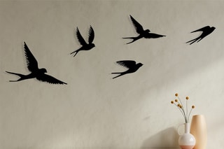 Décoration murale 5 oiseaux - Noir