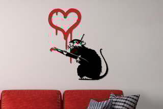 Décoration murale "Love Rat" Banksy