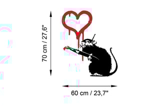 Décoration murale "Love Rat" Banksy