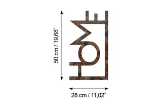 Décoration murale Rusty Home - Marron