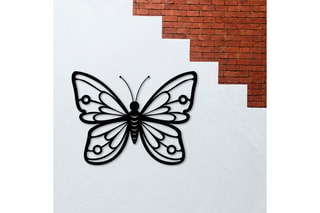 Décoration murale Butterfly 1 - 60 x 45 cm - Noir