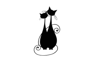 Décoration murale Cat -  Noir