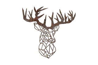 Décoration murale Rusty Deer - Marron