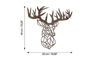 Décoration murale Rusty Deer - Marron