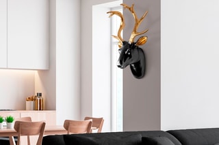 Décoration murale Bust of Deer 5 26 x 38 x 17 cm - Doré et noir