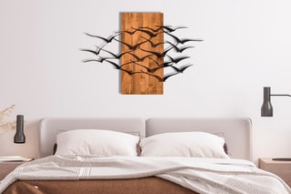 Décoration murale Migration - Noir et naturel